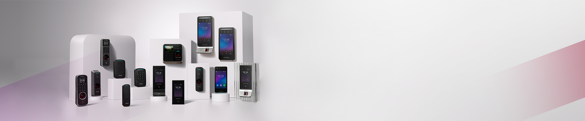 Suprema offers a variety of AI-powered access control solutions including biometrics, QR codes, and RFID cards.
